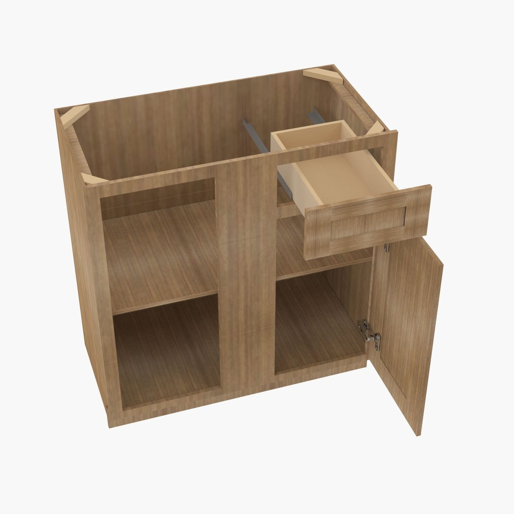 AR-BBLC45/48-42""W Base Blind Corner Cabinet | Forevermark Woodland Brown