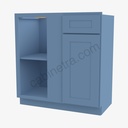 AX-BBLC42/45-39""W Base Blind Corner Cabinet | Forevermark Xterra Blue Shaker