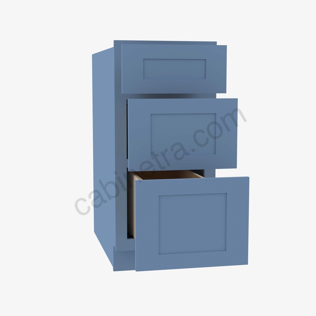 AX-DB30(3) 3 Drawer Pack Base Cabinet | Forevermark Xterra Blue Shaker