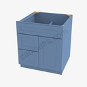 AX-S3021DL-34-1/2"" Combo Vanity with Left Drawer | Forevermark Xterra Blue Shaker
