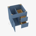 AX-S3621BDR-34-1/2"" Sink Base Combo Vanity with Right Drawer | Forevermark Xterra Blue Shaker
