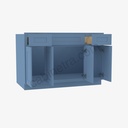 AX-S4821B12D-34-1/2"" Sink Base Combo Vanity with Drawers | Forevermark Xterra Blue Shaker