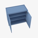 AX-W3336B Double Door Wall Cabinet | Forevermark Xterra Blue Shaker