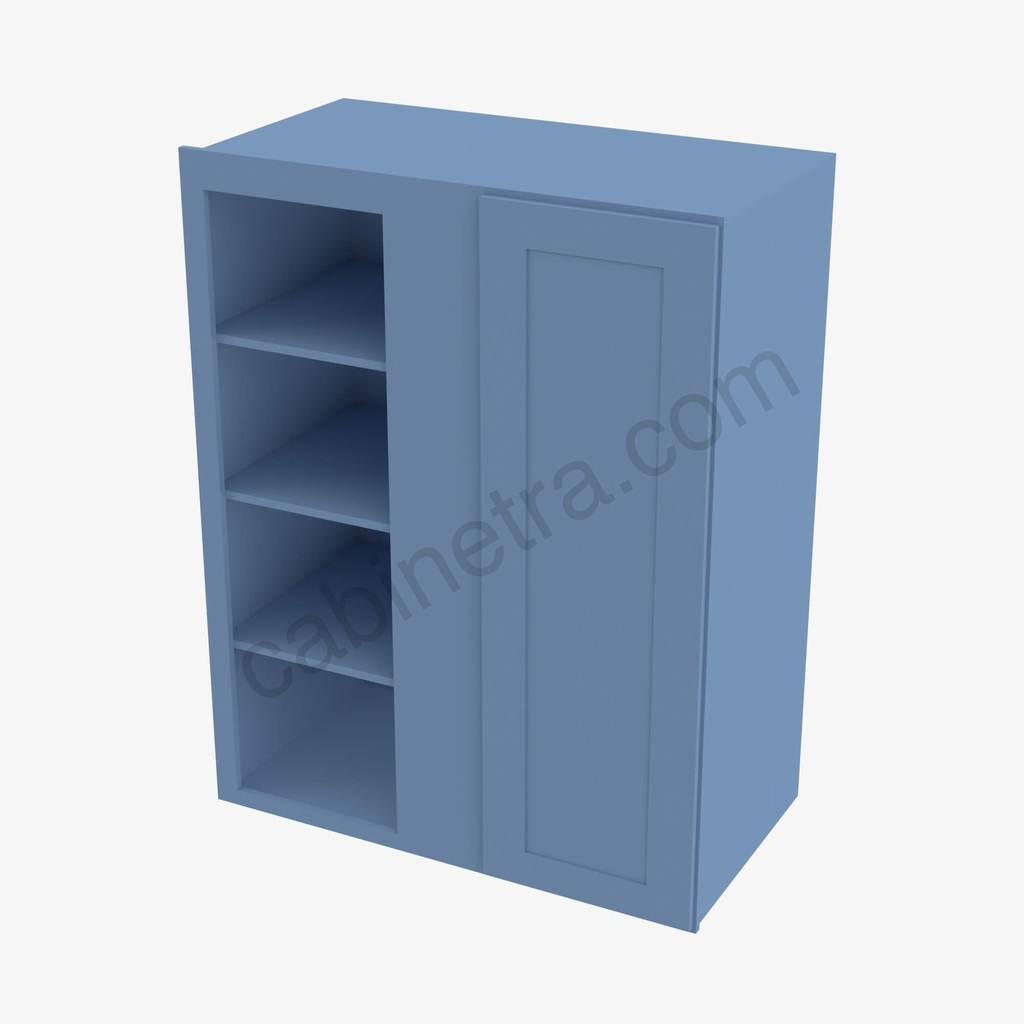 AX-WBLC30/33-3030 Wall Blind Corner Cabinet | Forevermark Xterra Blue Shaker