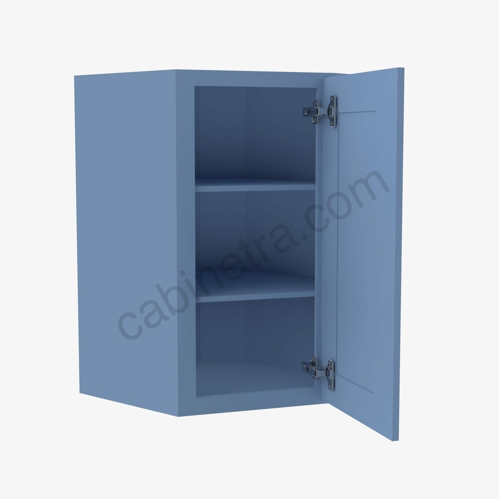 AX-WDC2430 Wall Diagonal Corner Cabinet | Forevermark Xterra Blue Shaker