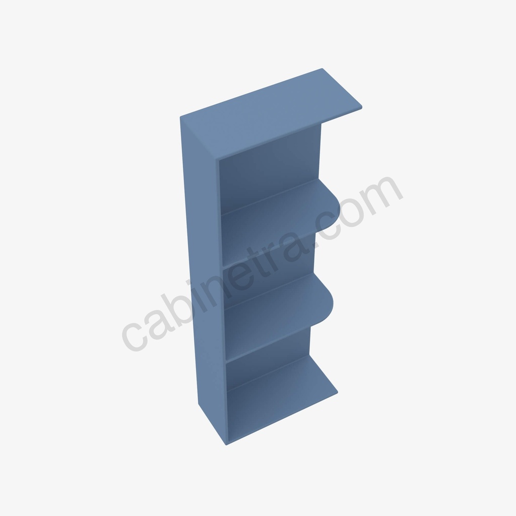 AX-WES536 Wall End Shelf with Open Shelves | Forevermark Xterra Blue Shaker