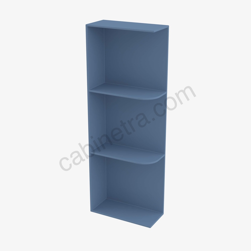 AX-WES542 Wall End Shelf with Open Shelves | Forevermark Xterra Blue Shaker