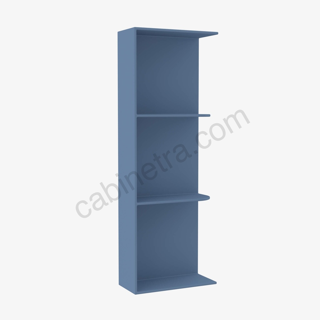 AX-WES542 Wall End Shelf with Open Shelves | Forevermark Xterra Blue Shaker