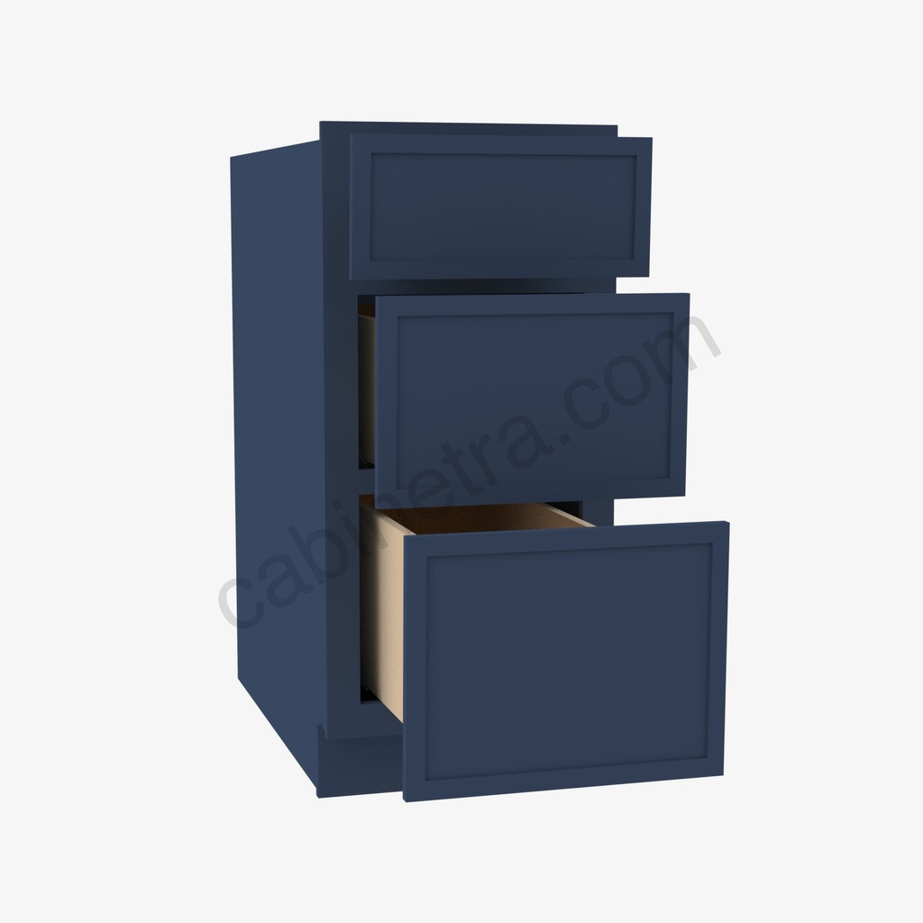 PD-DB30(3) 3 Drawer Pack Base Cabinet | Forevermark Petit Blue