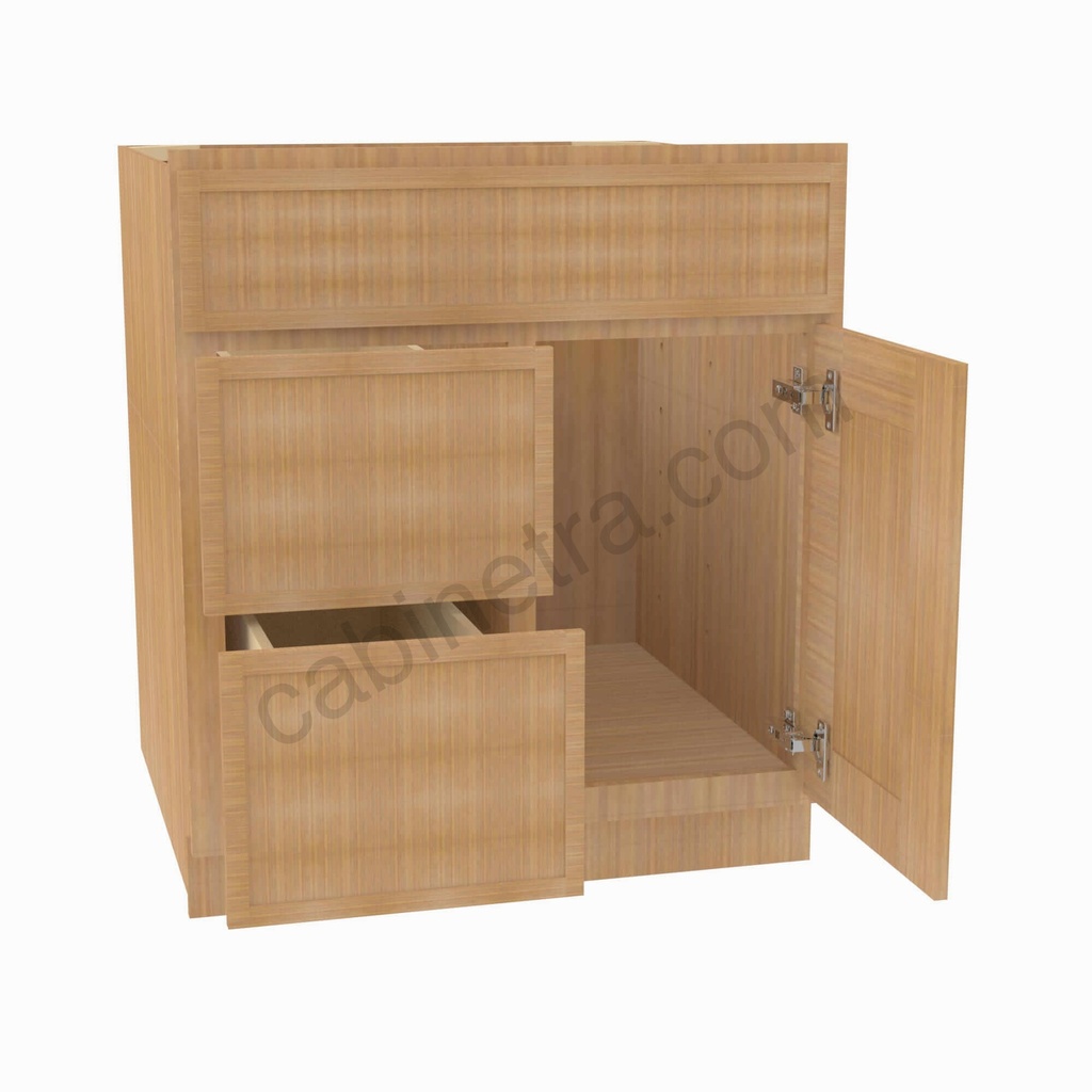 PS-S3621BDL-34-1/2"" Sink Base Combo Vanity with Left Drawer | Forevermark Petit Sand