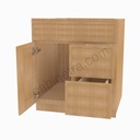 PS-S3621BDR-34-1/2"" Sink Base Combo Vanity with Right Drawer | Forevermark Petit Sand