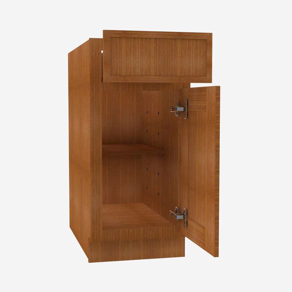PR-B15 Single Door Base Cabinet | Forevermark Petit Brown