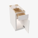 PW-B15 Single Door Base Cabinet | Forevermark Petit White