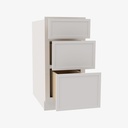 PW-DB15(3) 3 Drawer Pack Base Cabinet | Forevermark Petit White