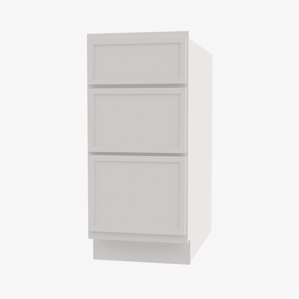 PW-DB21(3) 3 Drawer Pack Base Cabinet | Forevermark Petit White