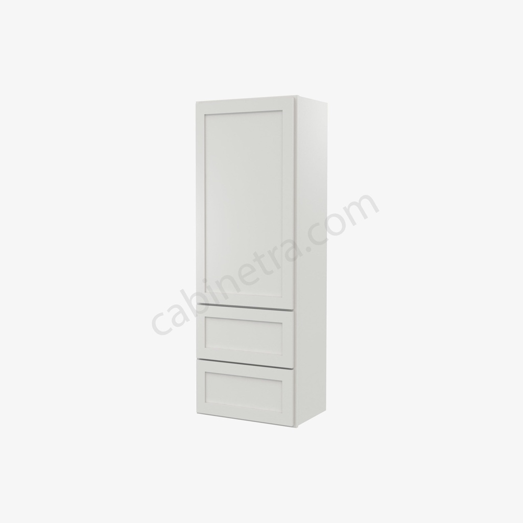 AW-W2D1854 Wall Cabinet With 2 Built-In Drawers | Forevermark Ice White Shaker