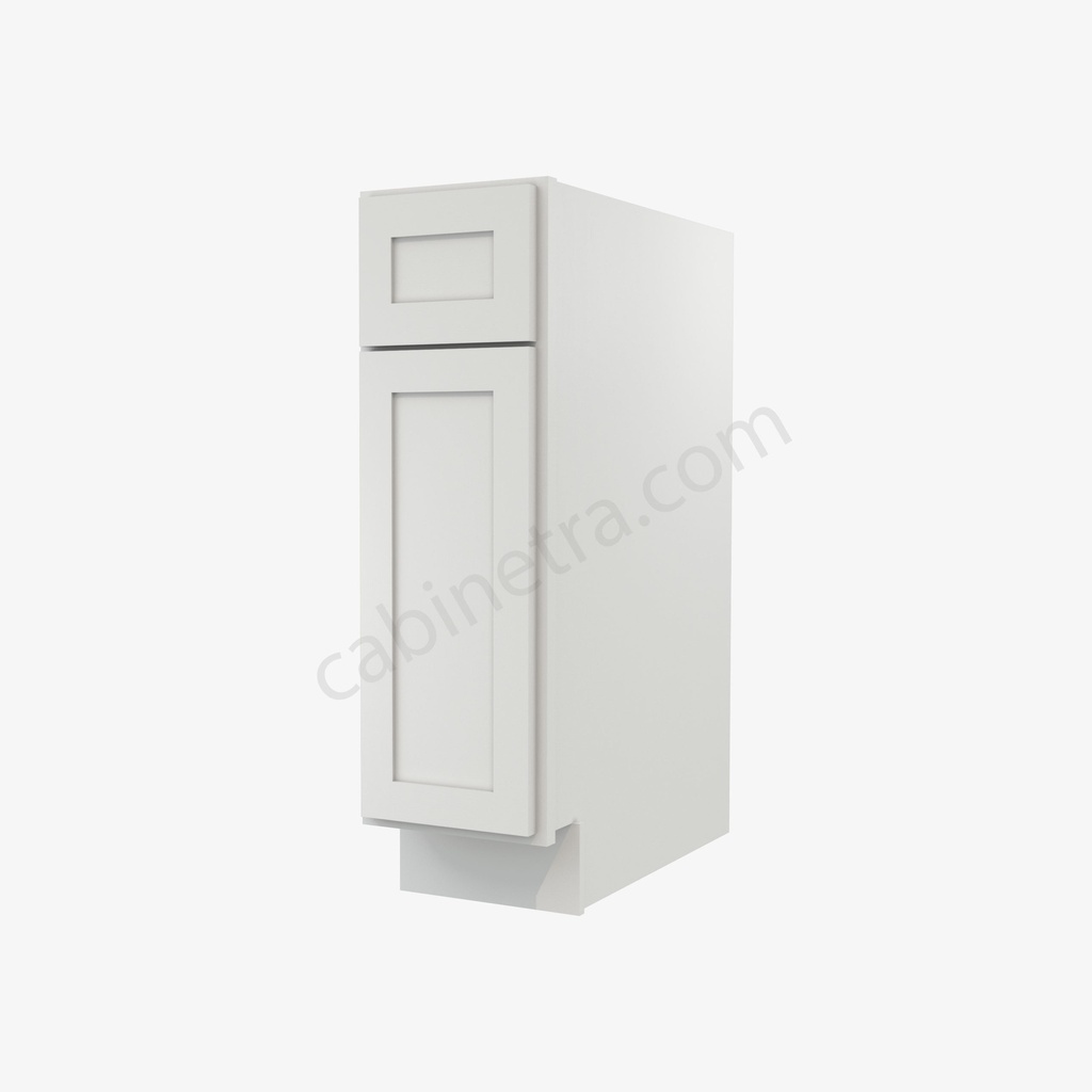 AW-B09 Single Door Base Cabinet | Forevermark Ice White Shaker