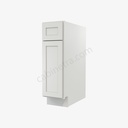 AW-B09 Single Door Base Cabinet | Forevermark Ice White Shaker