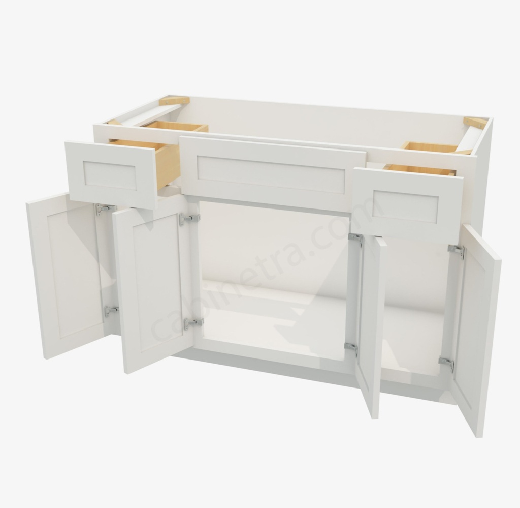 AW-S4821B12D-34-1/2‚Ä≥ Sink Base Combo Vanity Replacement Door and Drawer Set | Forevermark Ice White Shaker