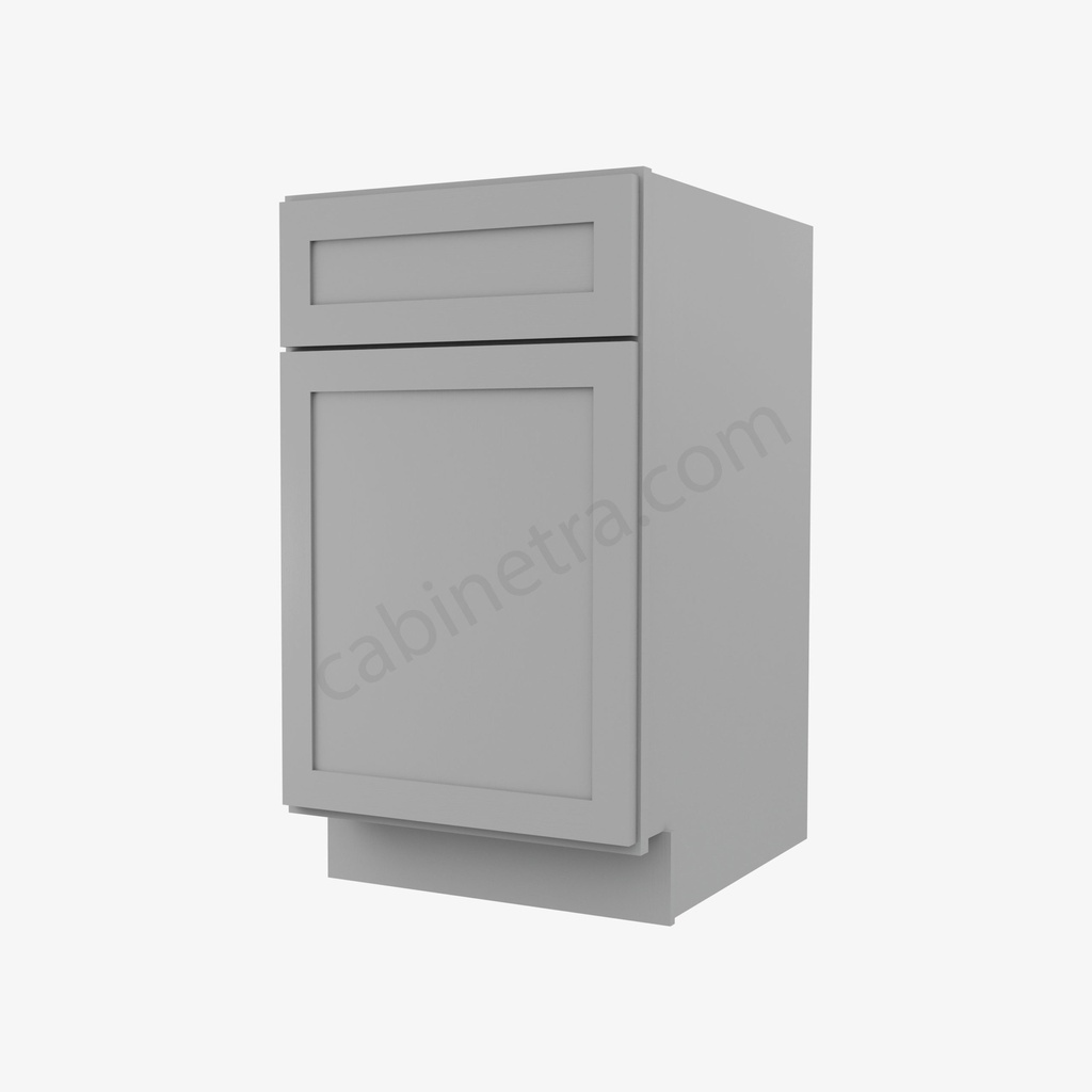 AB-B18 Single Door Base Cabinet | Forevermark Lait Gray Shaker