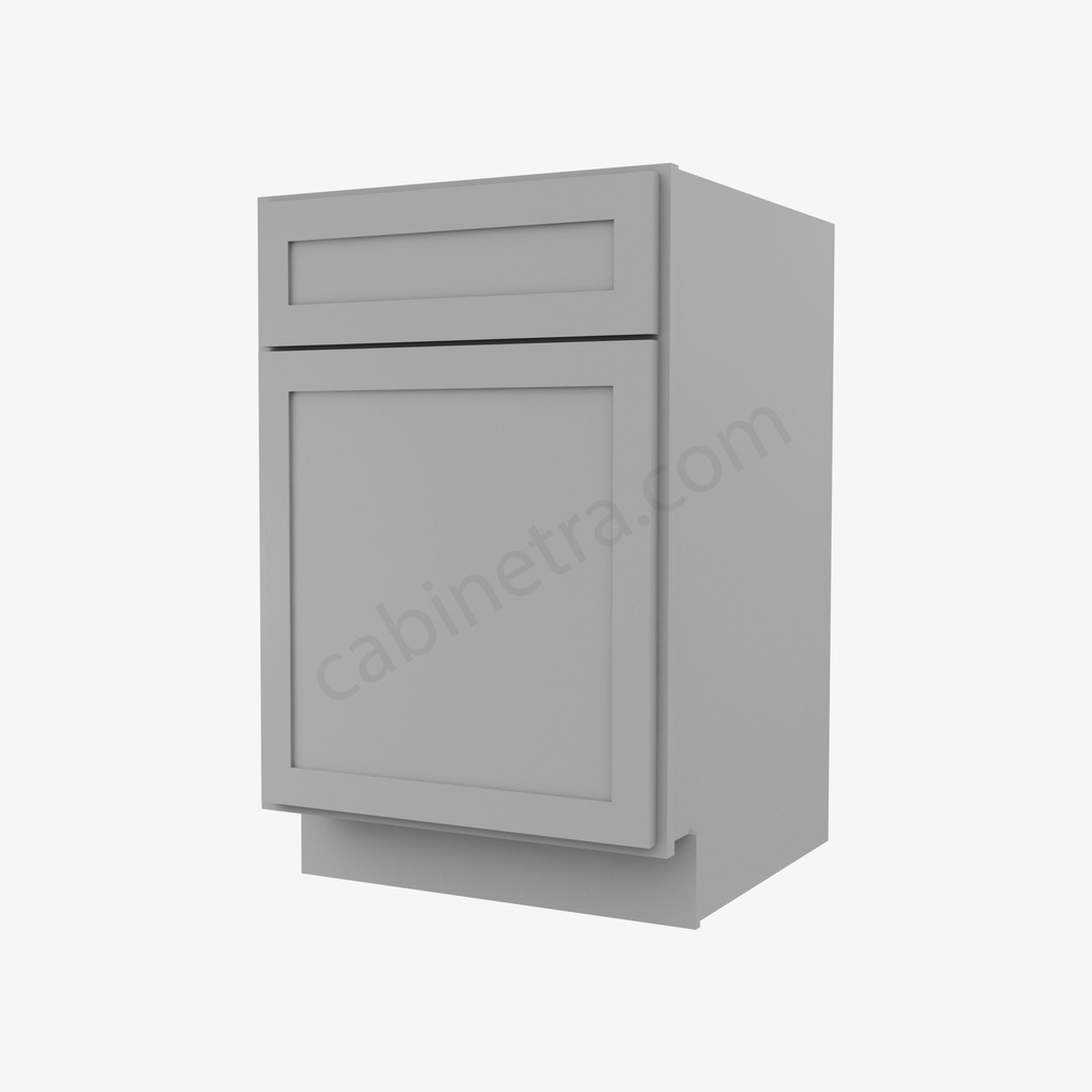 AB-B21 Single Door Base Cabinet | Lait Gray Shaker