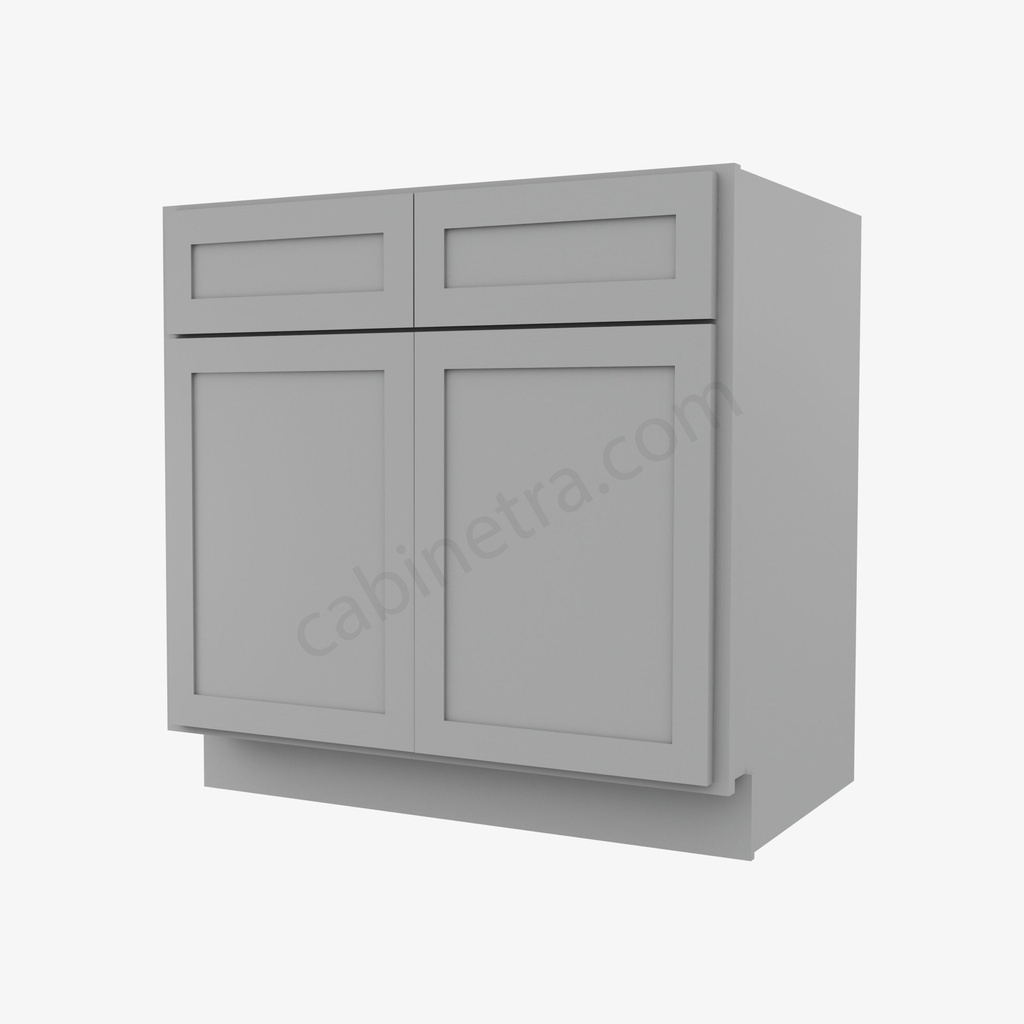 AB-B33B Double Door Base Cabinet | Forevermark Lait Gray Shaker
