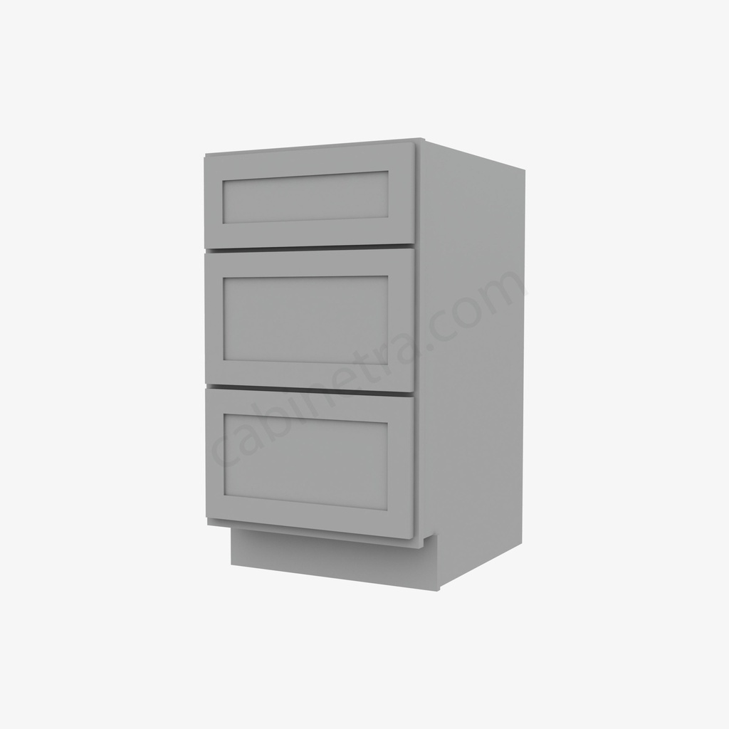 AB-DB18(3) 3 Drawer Pack Base Cabinet | Forevermark Lait Gray Shaker