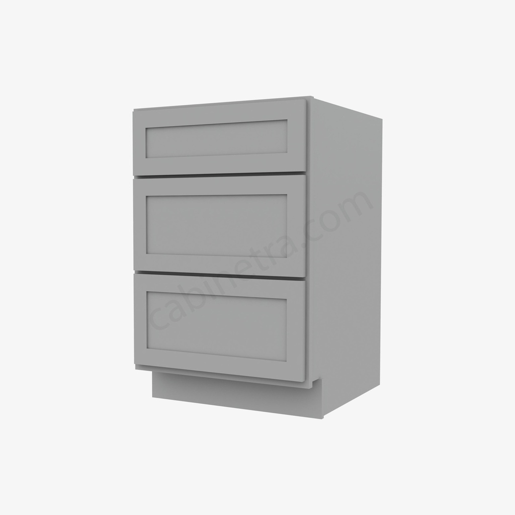 AB-DB21(3) 3 Drawer Pack Base Cabinet | Forevermark Lait Gray Shaker