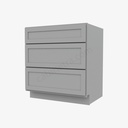 AB-DB30(3) 3 Drawer Pack Base Cabinet | Forevermark Lait Gray Shaker