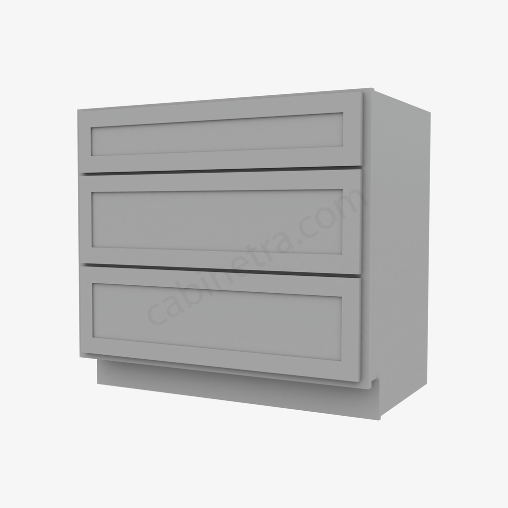 AB-DB36(3) 3 Drawer Pack Base Cabinet | Forevermark Lait Gray Shaker