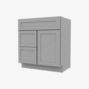 AB-S3021DL-34-1/2"" Combo Vanity with Left Drawer | Forevermark Lait Gray Shaker