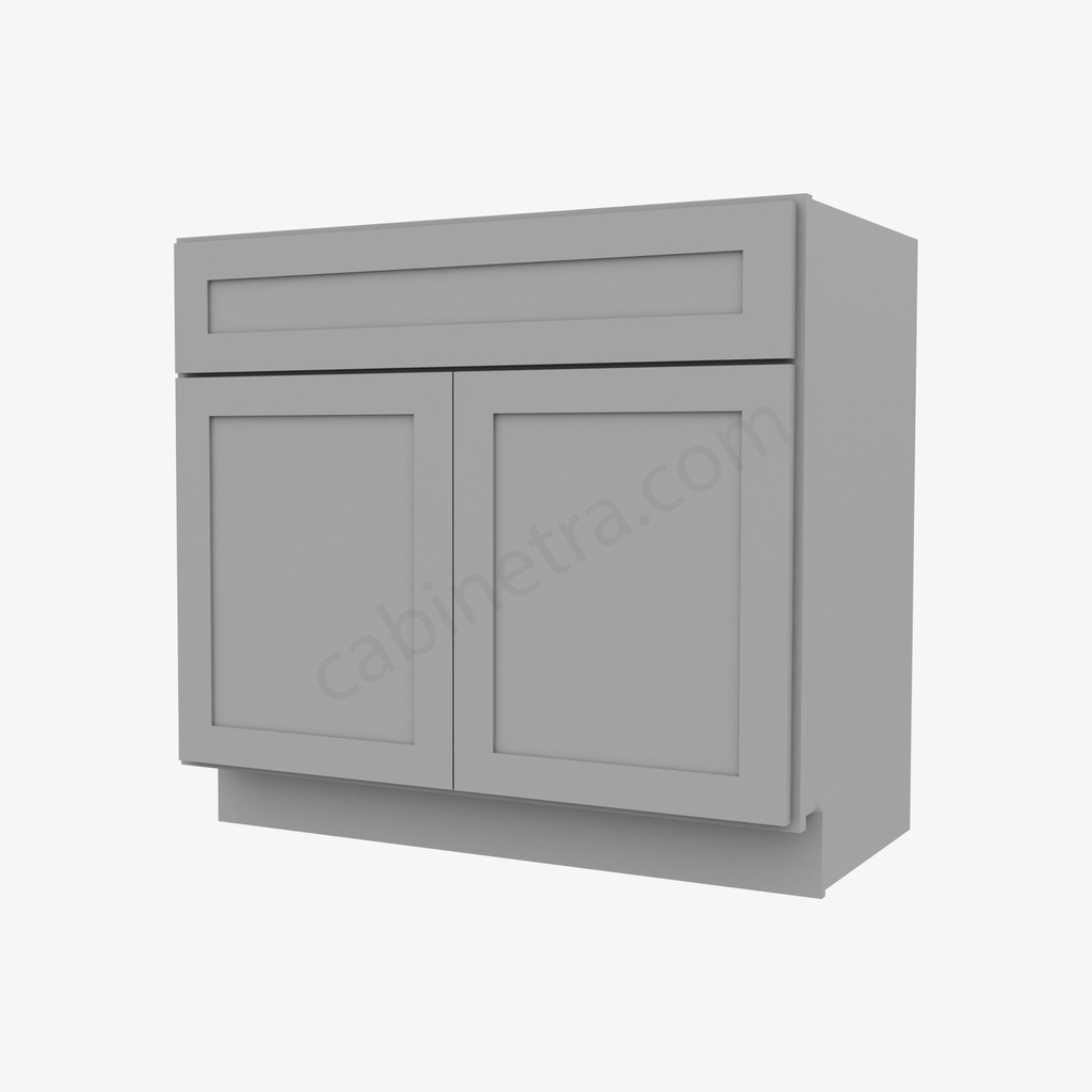 AB-S3621B-34-1/2"" Sink Base Vanity with Drawers | Forevermark Lait Gray Shaker
