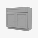 AB-S3621B-34-1/2"" Sink Base Vanity with Drawers | Forevermark Lait Gray Shaker