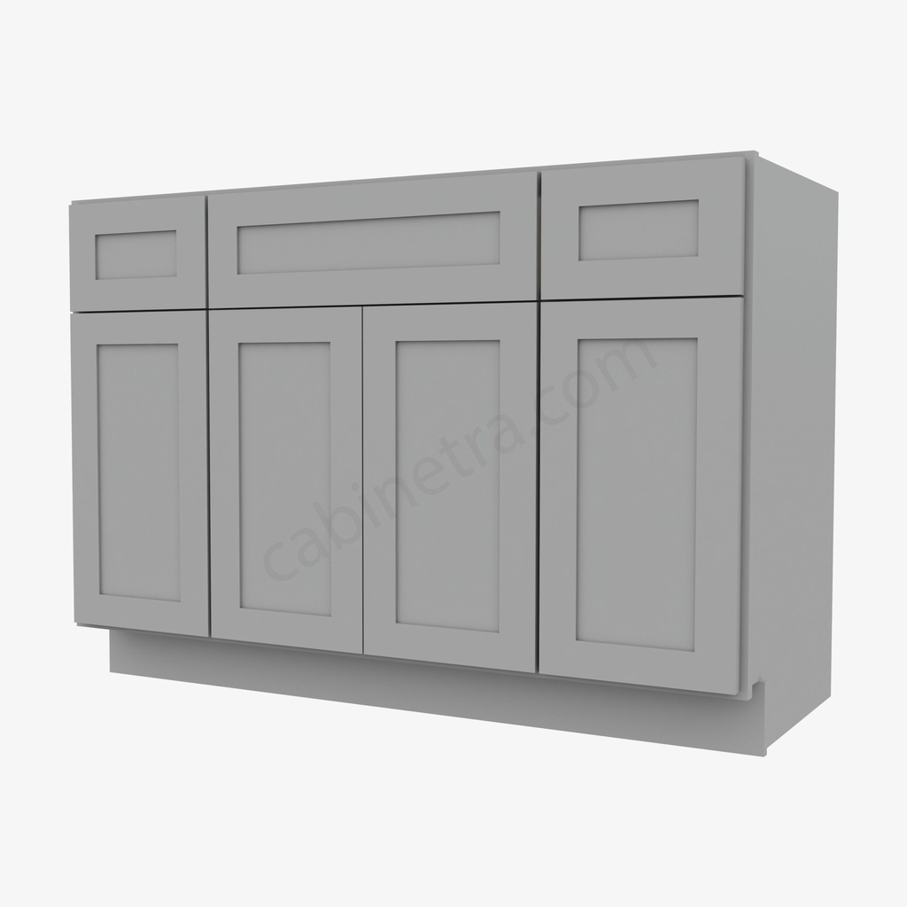 AB-S4821B12D-34-1/2"" Sink Base Combo Vanity with Drawers | Forevermark Lait Gray Shaker