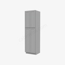 AB-WP2490B Tall Wall Pantry Cabinet with Butt Doors | Forevermark Lait Gray Shaker