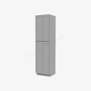 AB-WP2496B Tall Wall Pantry Cabinet with Butt Doors | Forevermark Lait Gray Shaker