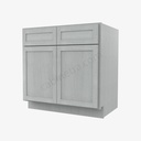 AN-B33B Double Door Base Cabinet | Forevermark Nova Light Grey Shaker