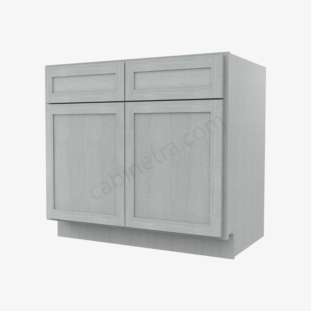 AN-B36B Double Door Base Cabinet | Forevermark Nova Light Grey Shaker