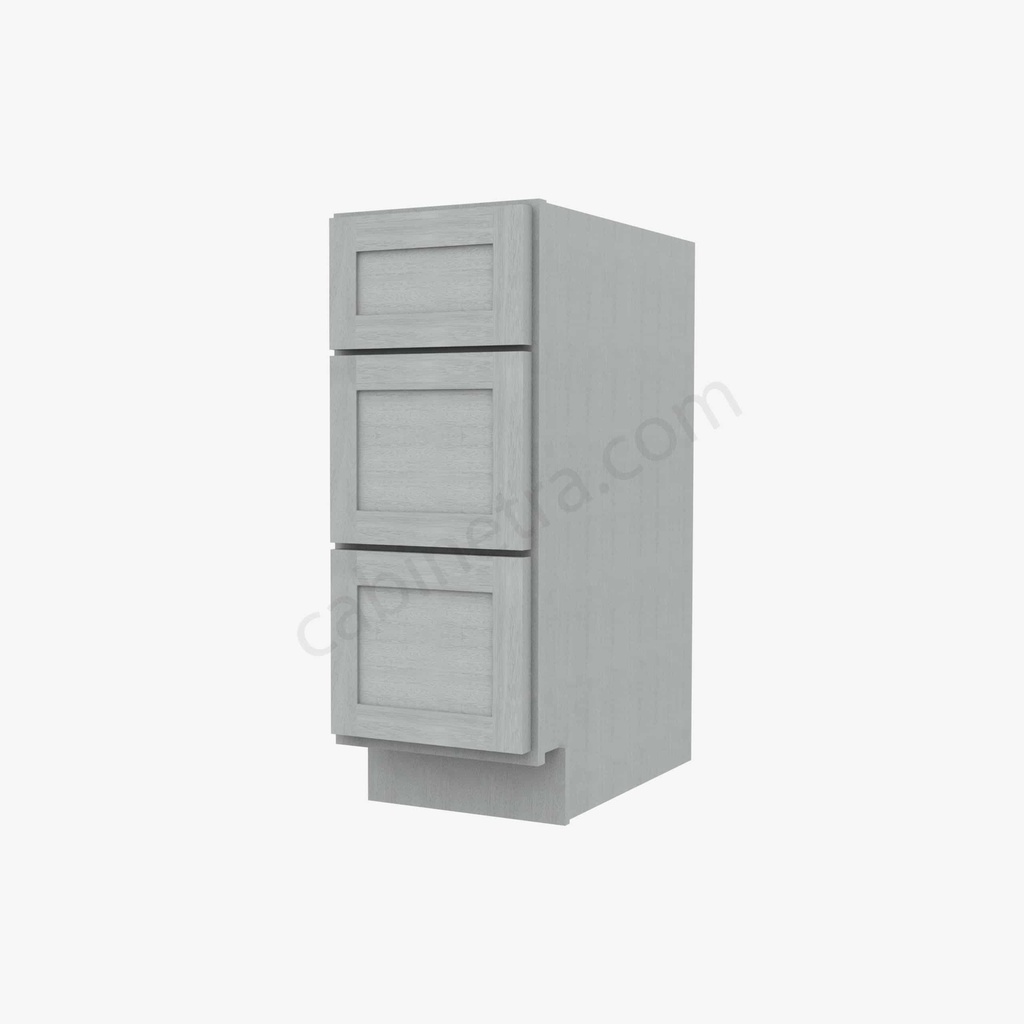 AN-DB12(3) 3 Drawer Pack Base Cabinet | Forevermark Nova Light Grey Shaker