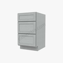 AN-DB18(3) 3 Drawer Pack Base Cabinet | Forevermark Nova Light Grey Shaker
