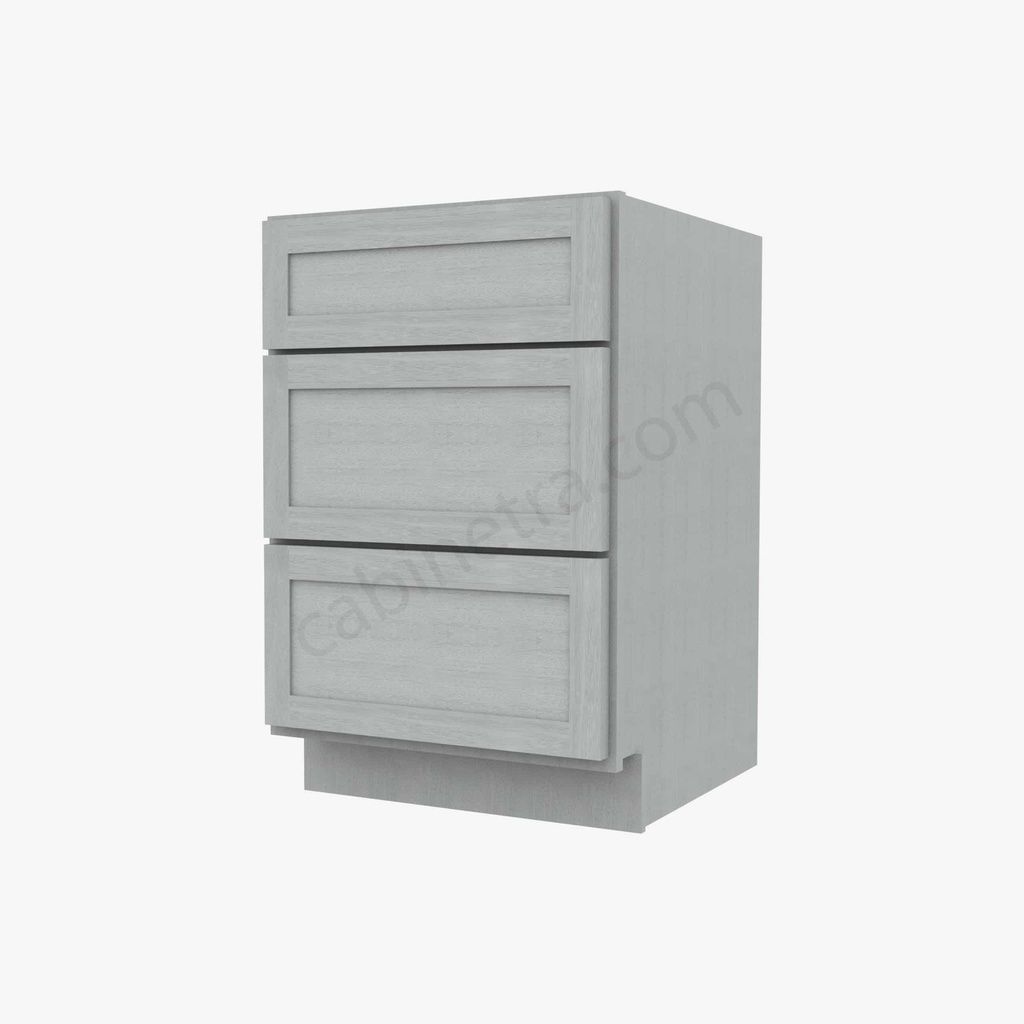 AN-DB21(3) 3 Drawer Pack Base Cabinet | Forevermark Nova Light Grey Shaker