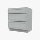 AN-DB30(3) 3 Drawer Pack Base Cabinet | Forevermark Nova Light Grey Shaker