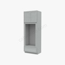 AN-OM3396B Tall Double Oven / Oven Microwave Cabinet | Forevermark Nova Light Grey Shaker