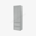 AN-W2D1860 Wall Cabinet With 2 Built-In Drawers | Forevermark Nova Light Grey Shaker