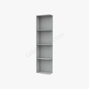 AN-WES542 Wall End Shelf with Open Shelves | Forevermark Nova Light Grey Shaker