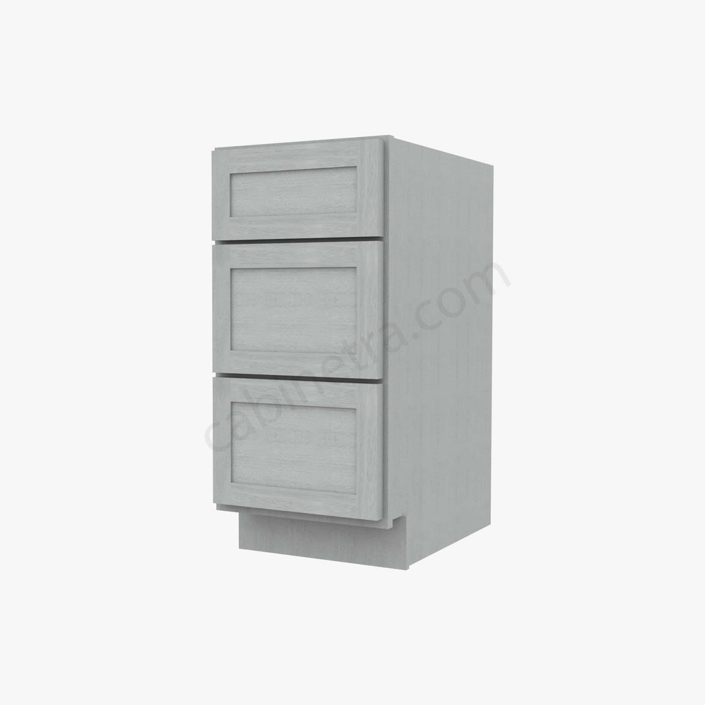AN-DB15(3) 3 Drawer Pack Base Cabinet | Forevermark Nova Light Grey Shaker