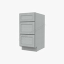 AN-DB15(3) 3 Drawer Pack Base Cabinet | Forevermark Nova Light Grey Shaker