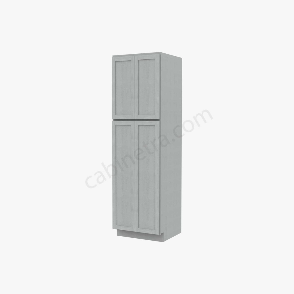 AN-WP2484B Tall Wall Pantry Cabinet with Butt Doors | Forevermark Nova Light Grey Shaker