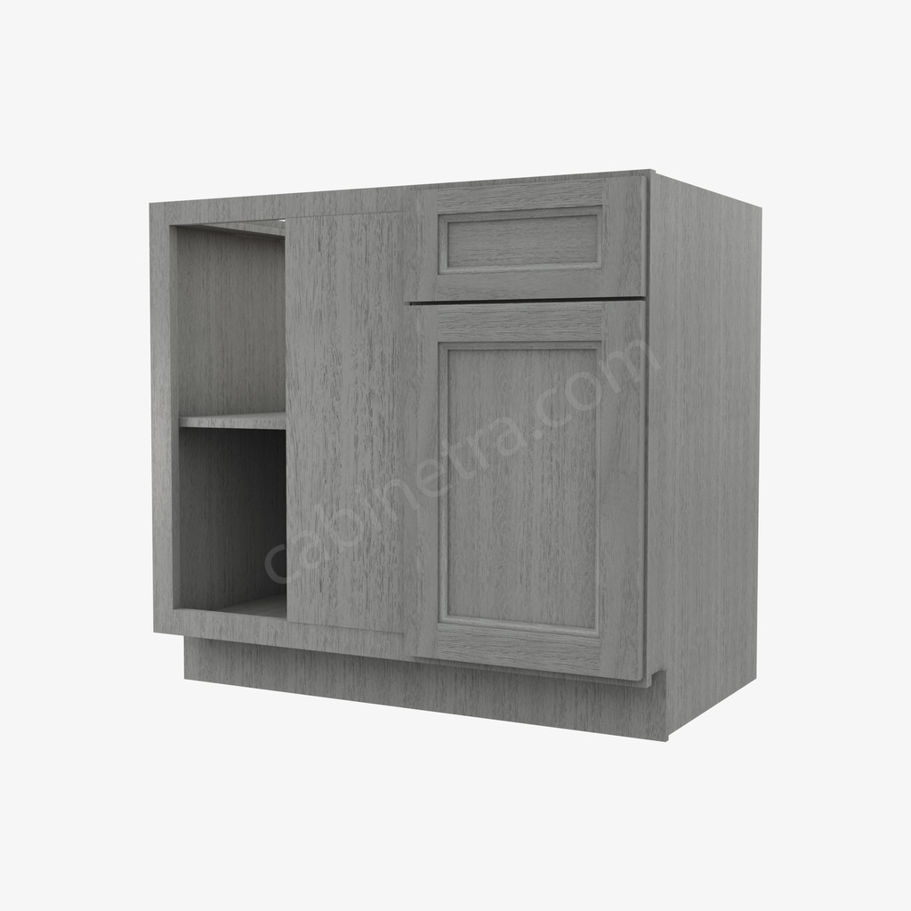 TG-BBLC39/42-36""W Base Blind Corner Cabinet | Forevermark Midtown Grey