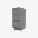 TG-DB12(3) 3 Drawer Pack Base Cabinet | Forevermark Midtown Grey